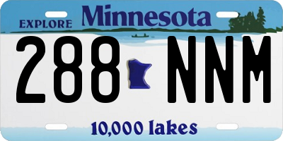 MN license plate 288NNM