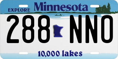 MN license plate 288NNO