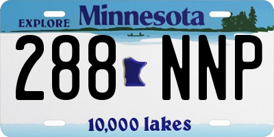 MN license plate 288NNP
