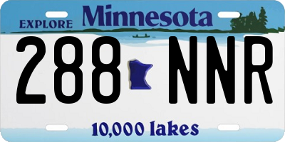 MN license plate 288NNR