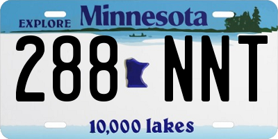 MN license plate 288NNT