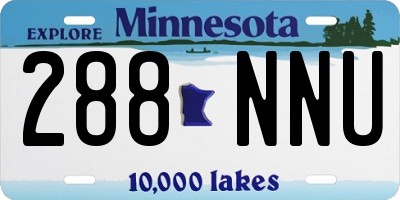 MN license plate 288NNU