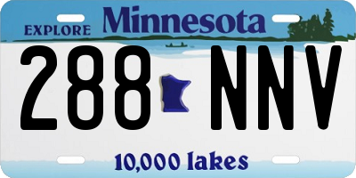 MN license plate 288NNV
