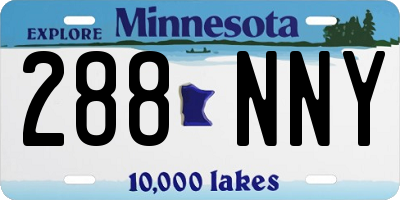 MN license plate 288NNY