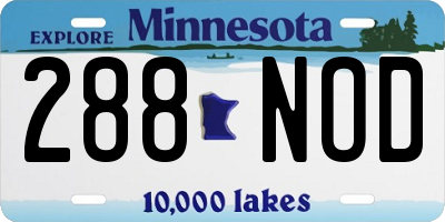 MN license plate 288NOD