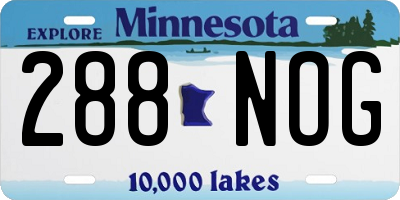 MN license plate 288NOG