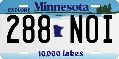 MN license plate 288NOI
