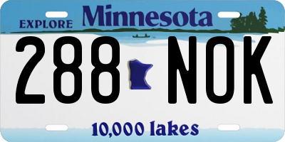 MN license plate 288NOK