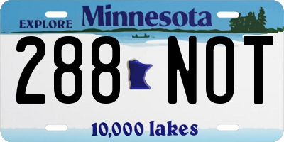 MN license plate 288NOT