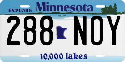 MN license plate 288NOY