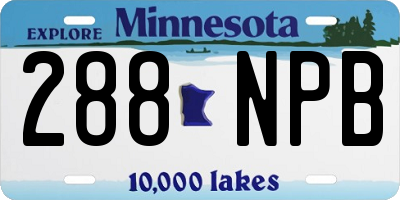 MN license plate 288NPB