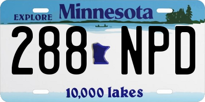 MN license plate 288NPD