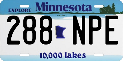 MN license plate 288NPE