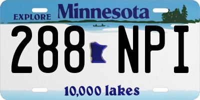 MN license plate 288NPI