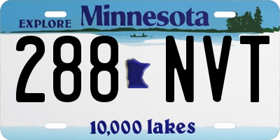 MN license plate 288NVT
