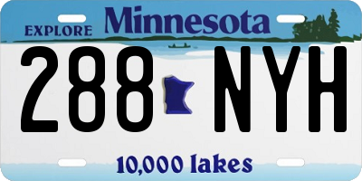 MN license plate 288NYH