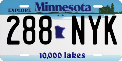 MN license plate 288NYK