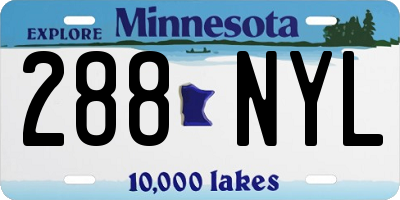 MN license plate 288NYL
