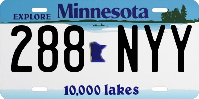 MN license plate 288NYY