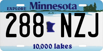 MN license plate 288NZJ