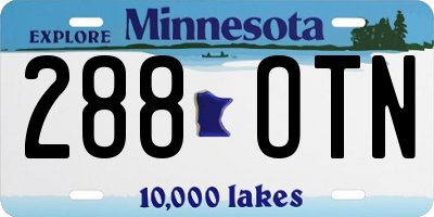 MN license plate 288OTN