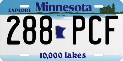 MN license plate 288PCF