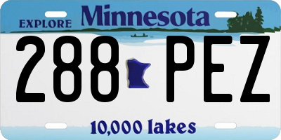 MN license plate 288PEZ