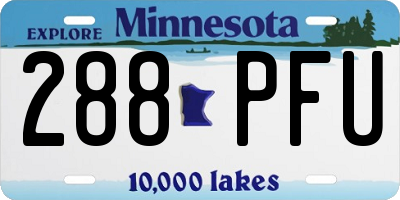 MN license plate 288PFU