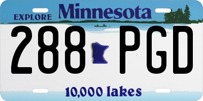 MN license plate 288PGD