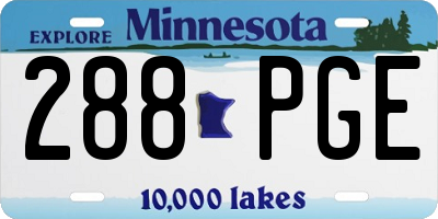 MN license plate 288PGE