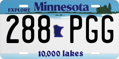 MN license plate 288PGG