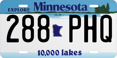 MN license plate 288PHQ