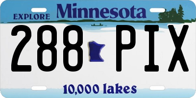 MN license plate 288PIX