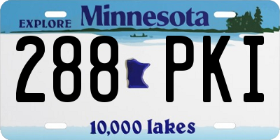 MN license plate 288PKI