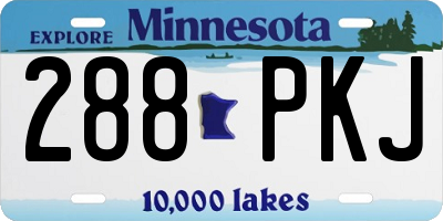 MN license plate 288PKJ