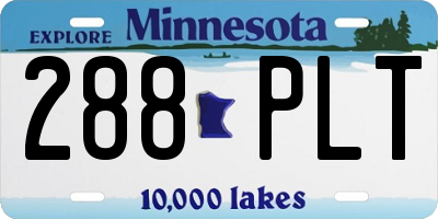 MN license plate 288PLT