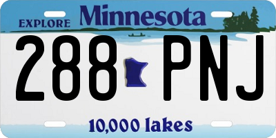 MN license plate 288PNJ