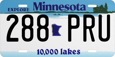 MN license plate 288PRU