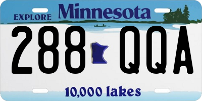 MN license plate 288QQA