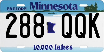 MN license plate 288QQK