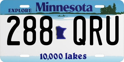 MN license plate 288QRU