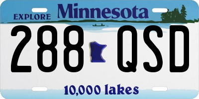 MN license plate 288QSD