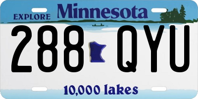 MN license plate 288QYU