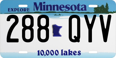MN license plate 288QYV