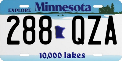 MN license plate 288QZA