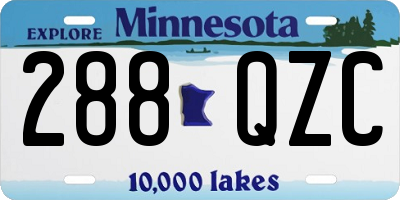 MN license plate 288QZC