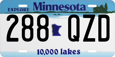 MN license plate 288QZD