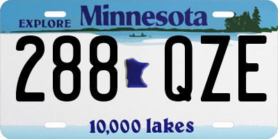 MN license plate 288QZE