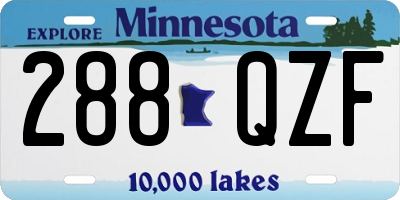 MN license plate 288QZF