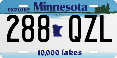 MN license plate 288QZL